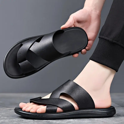 "ROMANA" Sandalias de verano para hombres transpirable, punta redonda estilo de vacaciones a la moda para uso diario y al aire libre