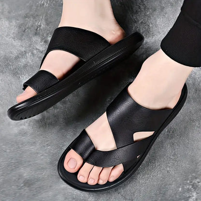 "ROMANA" Sandalias de verano para hombres transpirable, punta redonda estilo de vacaciones a la moda para uso diario y al aire libre