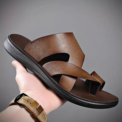 "ROMANA" Sandalias de verano para hombres transpirable, punta redonda estilo de vacaciones a la moda para uso diario y al aire libre